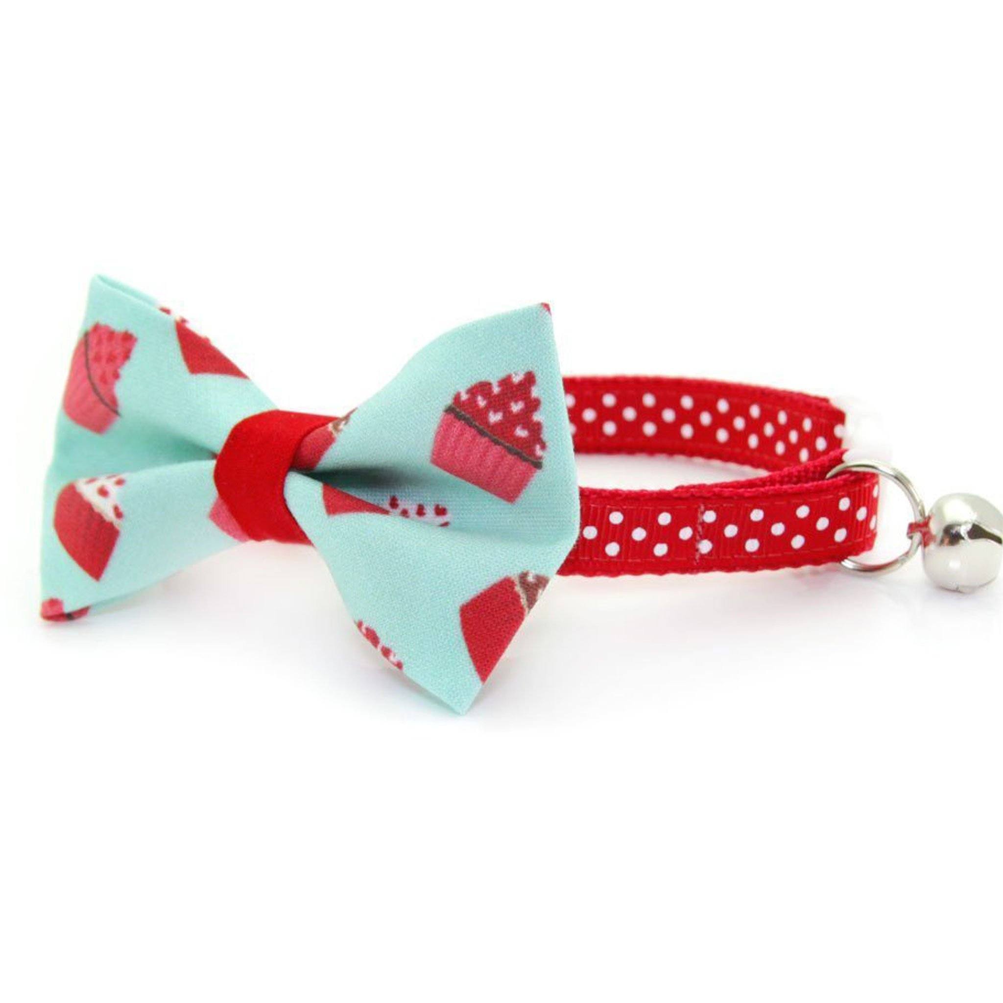 cupcake bow tie cat collar