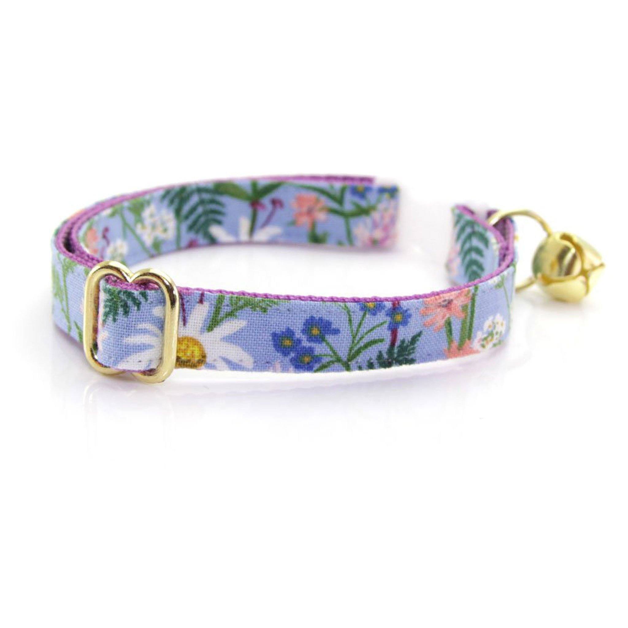 Kitten Collar - Purple Wildflowers Cat Collars 