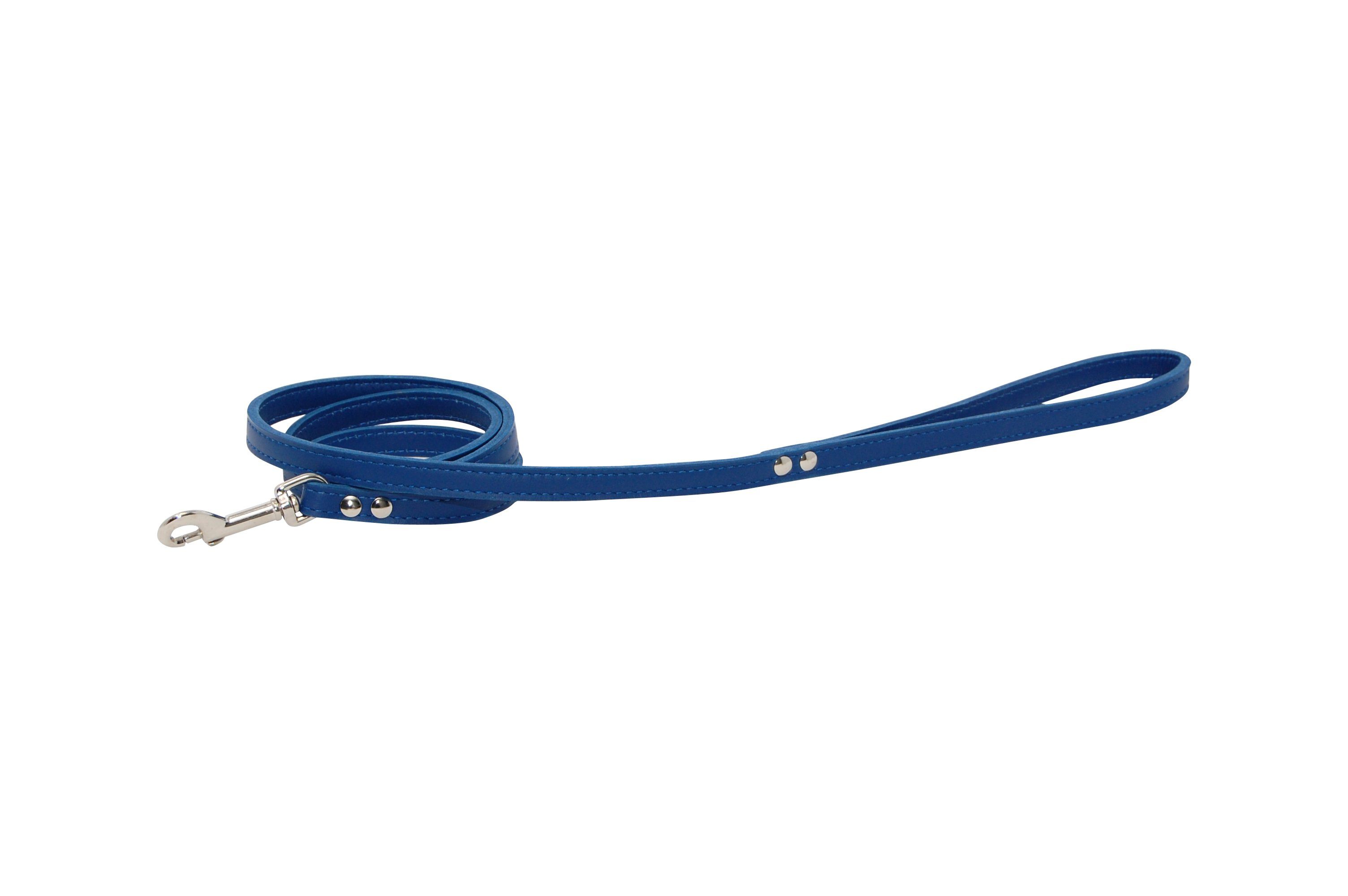 Blue Leather Pet Leash Dog Leads 