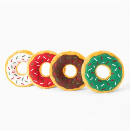 Dog Toy - Holiday Donuts Gift Box Dog Toys 