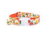 Pet Collar - Marigold - Orange and Yellow Floral Cat Collars 