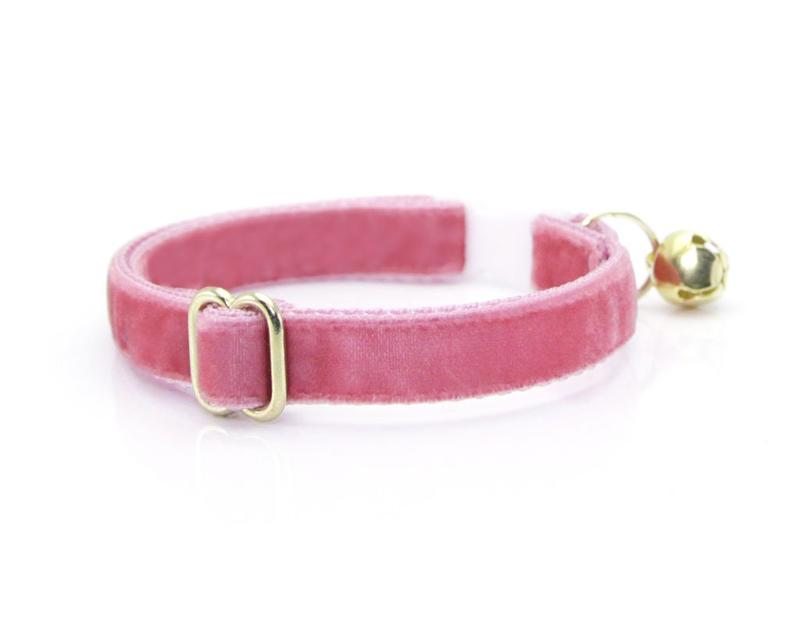 Pet Collar - Velvet Rose Pink Cat Collars 