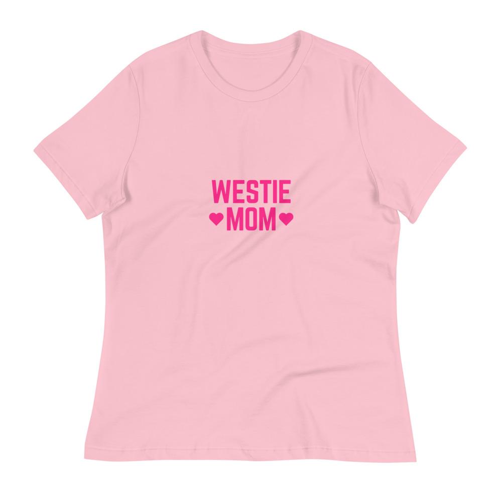 Westie Mom Relaxed T-Shirt Pink S 